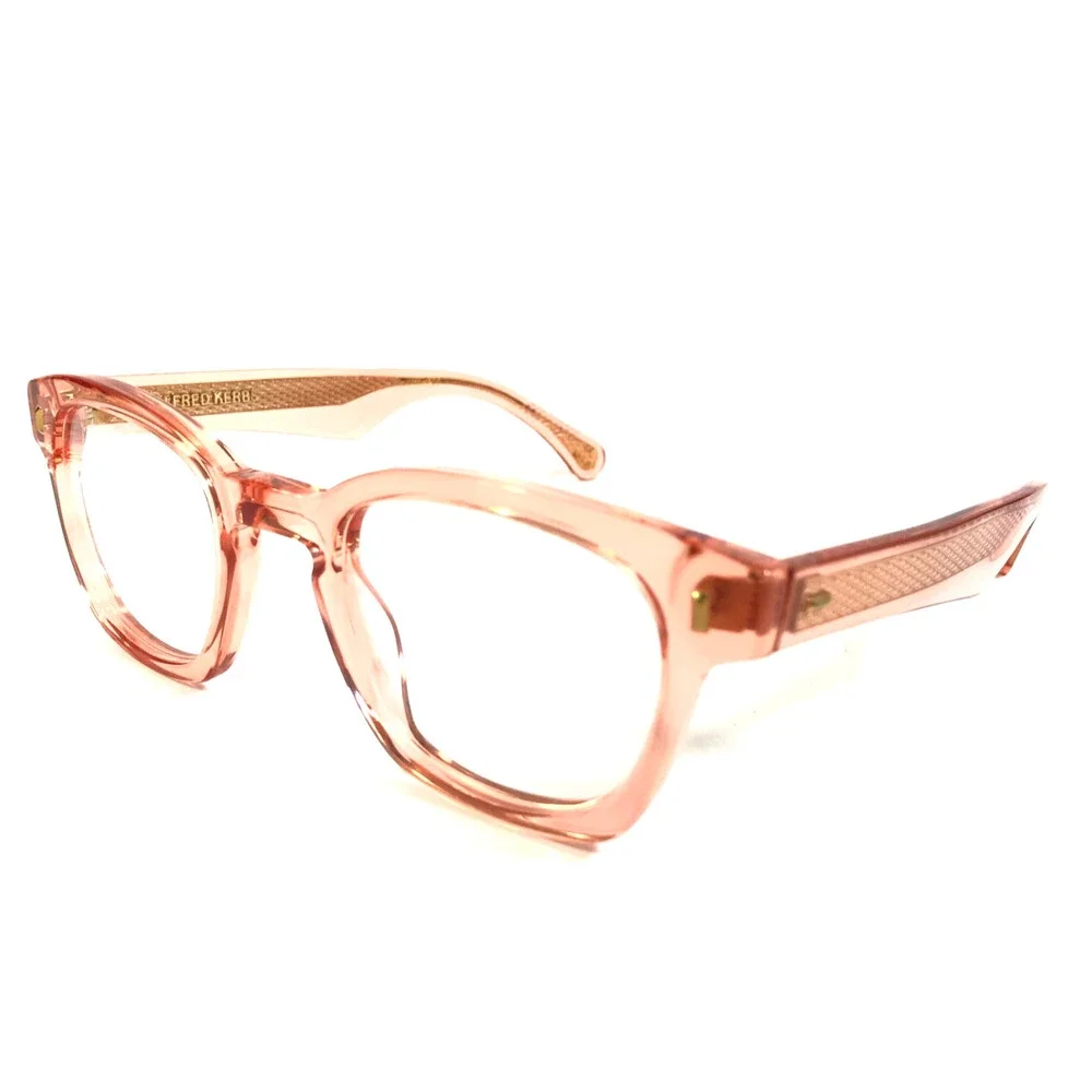 Alfred Kerbs Eyeglasses Frames AMERICA OR Clear Orange Square Full Rim 48-24-140
